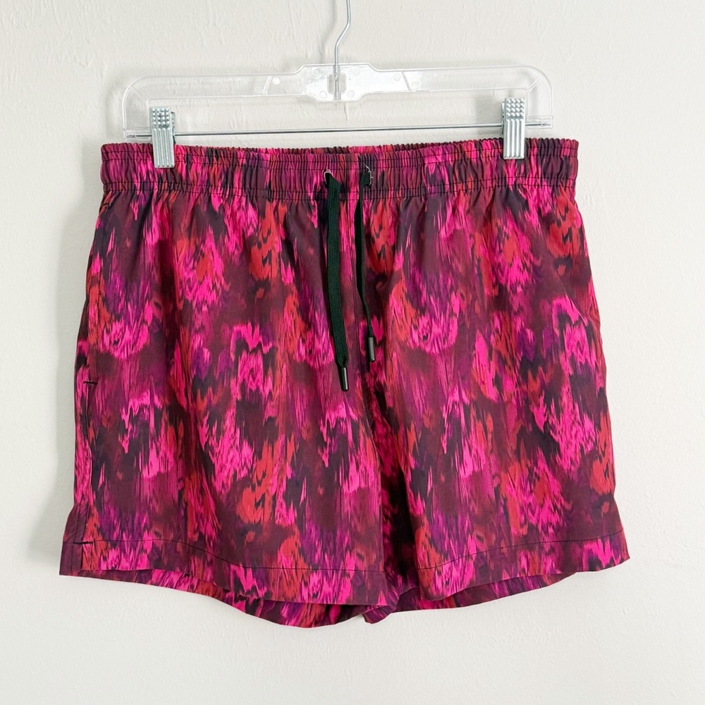 SALTY MERMAID Women’s Purple Pink Abstract Print Swim Shorts Made In USA Size M